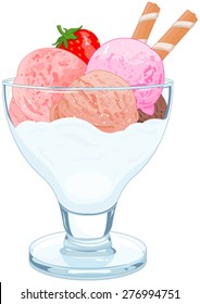 Illustration of a cup of ice cream