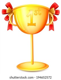 Illustration of a cup trophy on a white background