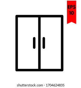 illustration of cupboard flat icon