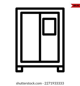 illustration of cupboard line icon
