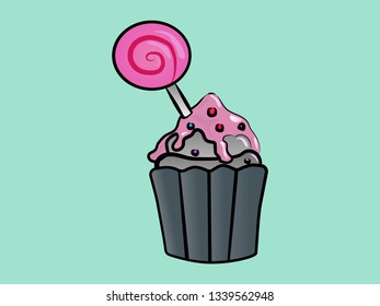 Illustration of cupcake