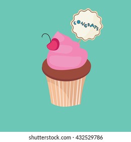 illustration of cupcake