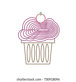Illustration of a cupcake