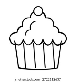 ilustração de cupcake com nata