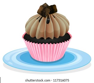 illustration of a cupcake on a white background