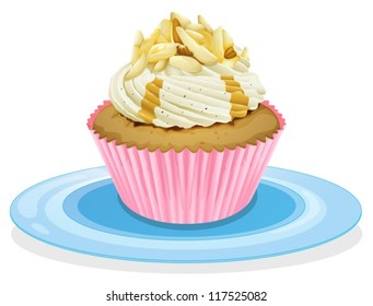 illustration of a cupcake on a white background
