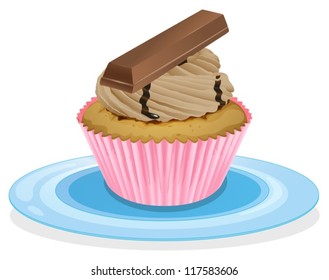 illustration of a cupcake on a white background