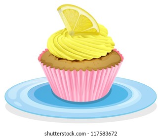 illustration of a cupcake on a white background