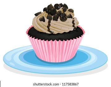 illustration of a cupcake on a white background