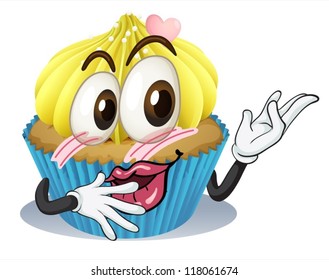 illustration of a cupcake on a white background