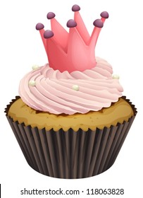 illustration of a cupcake on a white background