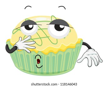 illustration of a cupcake on a white background