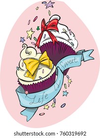 Illustration of cupcakes