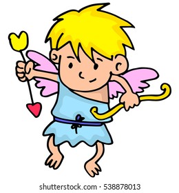 Illustration of cupid collection stock