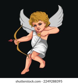 Illustration of Cupids, Happy Valentine's Day