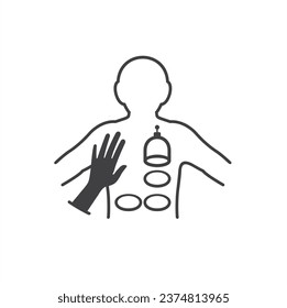 ilustración de la terapia de corte, arte vectorial.