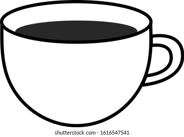 Illustration of cups that can be used for cafe menu etc.