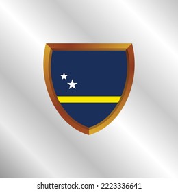 Illustration of Curacao flag Template