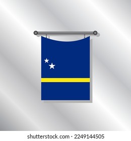 Illustration of Curacao flag Template