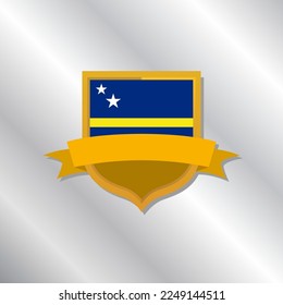 Illustration of Curacao flag Template