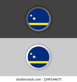 Illustration of Curacao flag Template