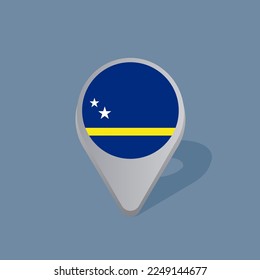 Illustration of Curacao flag Template