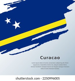 Illustration of Curacao flag Template