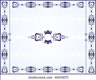 Ilustración con decoración de cuadros curvados