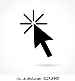 Illustration of cursor icon on white background