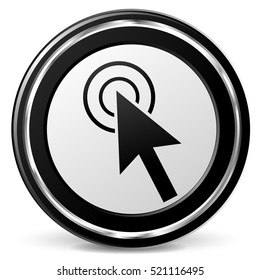 Illustration of cursor icon on white background
