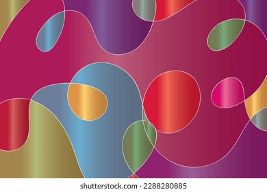 Illustration of curve with gradient color background.