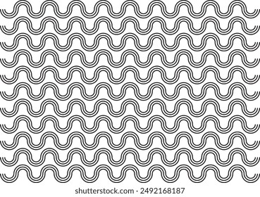 Illustration of Curve Pattern Background Vector
