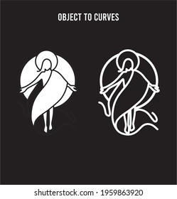 illustration in curves for different uses, editable files and easy to use, usually used for laser cutting.
