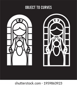 illustration in curves for different uses, editable files and easy to use, usually used for laser cutting.