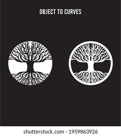 illustration in curves for different uses, editable files and easy to use, usually used for laser cutting.
