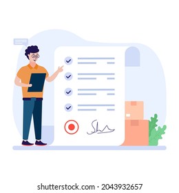 Illustration of custom clearance in flat style 