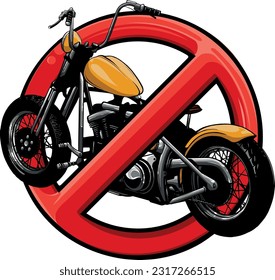 illustration of custom motorcycle chopper vector design