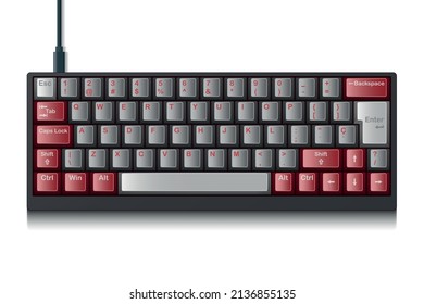 Illustration of a Custom Small Keyboard