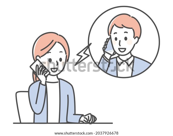illustration of\
customer service in a call\
center