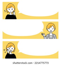 Illustration of customer support conversation.