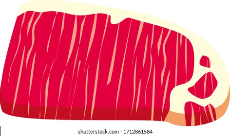 Illustration of cut beef, illustration of Japanese beef