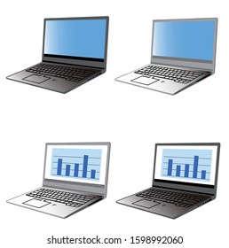 
Illustration cut of laptop computer that can be used for business etc.