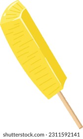 Illustration of a cut pineapple on a skewer