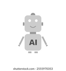 Illustration of a cute AI artificial intelligence robot