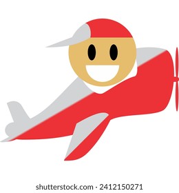 the illustration of cute air plane
