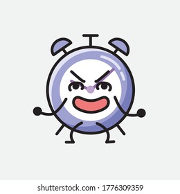 Eine Illustration des Vektorzeichens der Cute-Alarm-Uhr