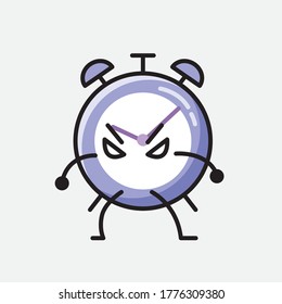 Eine Illustration des Vektorzeichens der Cute-Alarm-Uhr