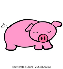 illustration of cute animal with cartoon characters