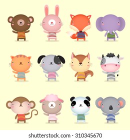 Illustration of cute animals collections