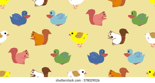 Illustration of cute animals collections